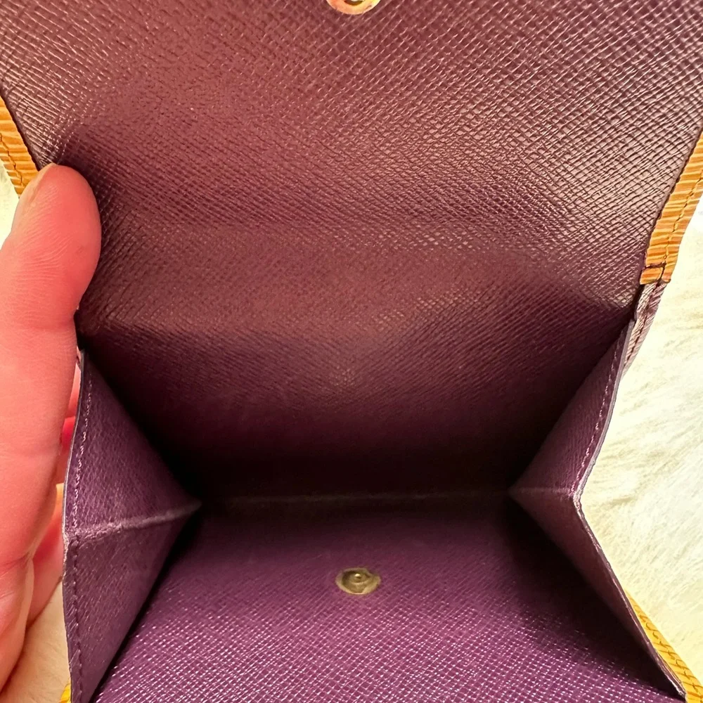 Louis Vuitton Yellow & Purple Epi Wallet - Picture 7 of 10